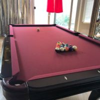 8Ft Pearl Engraved Pool Table