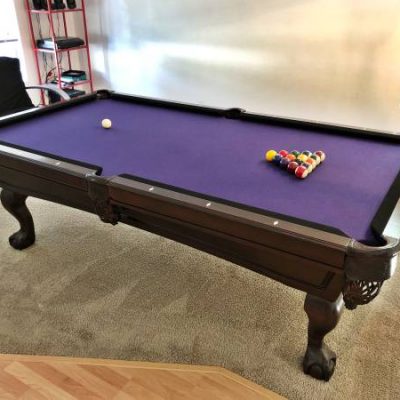Billiards Pool Table Purple Felt