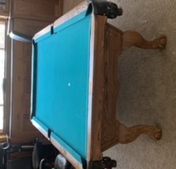 Near new Beach pool table.  8 ft— solid wood - made in USA!